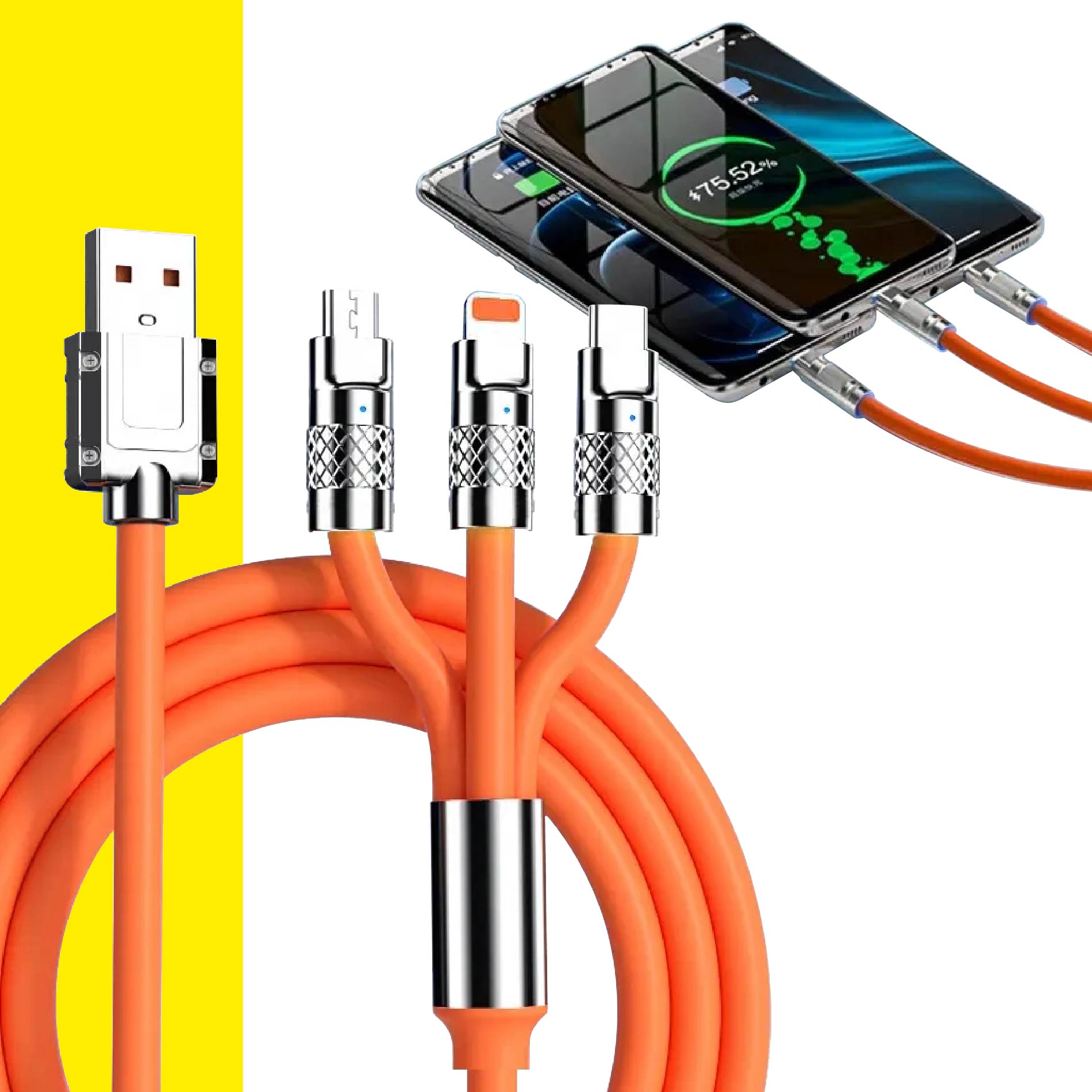 Miniatura 5 de Cable Multiple 3 En 1 Carga Super Rápida